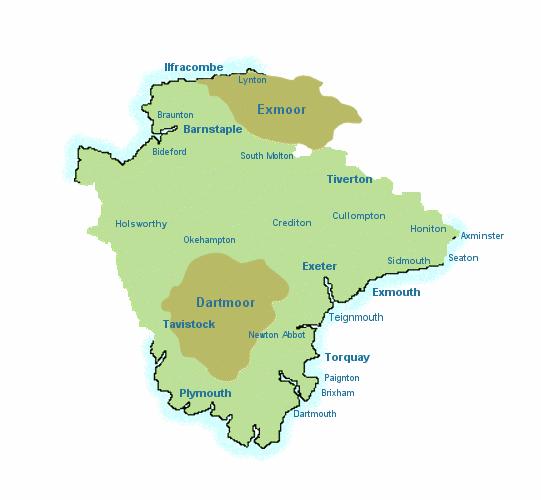 Devon Map