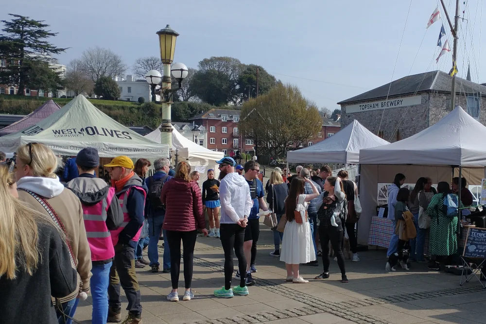 Exeter Quayside Market, a popular weekend food and craft market in the city