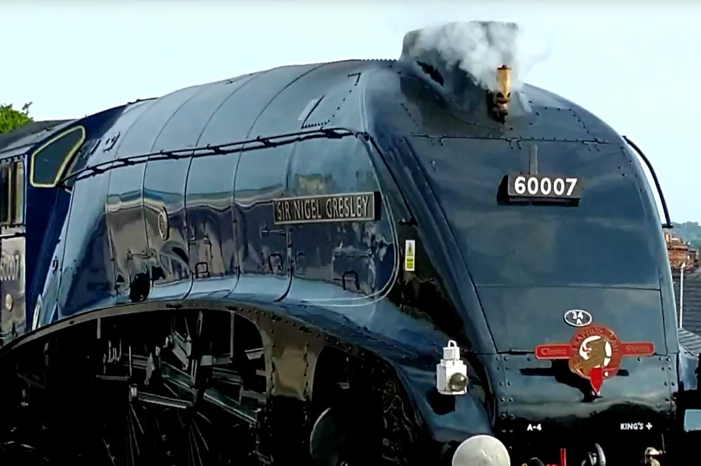 Sir Nigel Gresley 60007 steam train at St Thomas Station Exeter, Devon